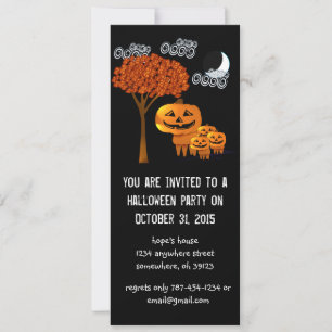 Kürbiskopf-Halloween-Party-Einladungen Einladung