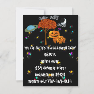 Kürbiskopf-Halloween-Party-Einladungen Einladung