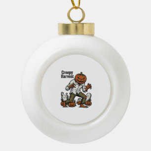 Kürbiskopf-Monster Vintage-Halloween-Shirt Keramik Kugel-Ornament