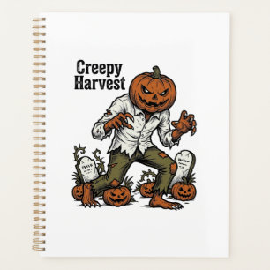 Kürbiskopf-Monster Vintage-Halloween-Shirt Planer