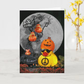 Kürbisköpfe für den Frieden! Karte (Gelbe Blume)