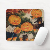 Kürbisköpfe (Vintage Halloweenkarte) Mousepad (Mit Mouse)