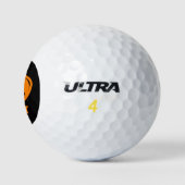 Kürbiskopffelbälle in Orange Golfball (Logo)