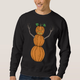 Kürbisköpfige Halloween-Geister-Kunst Sweatshirt