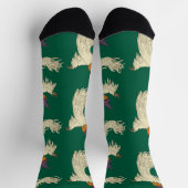 Kürbisköpfiger Geist Halloween-Kunst Socken (Oben)