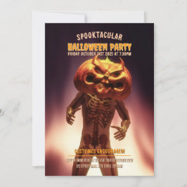 Kürbiskopflaume Halloween-Party Einladung