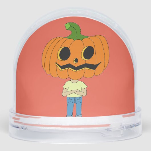 Kürbiskopfling Schneekugeln (Rückseite)