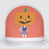 Kürbiskopflöte Schneekugeln (Vorderseite)