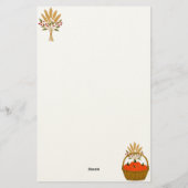 Kürbiskorb Briefpapier (Rückseite)