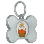 Kürbiskorb des Herbstes Tiermarke (Vorderseite links)