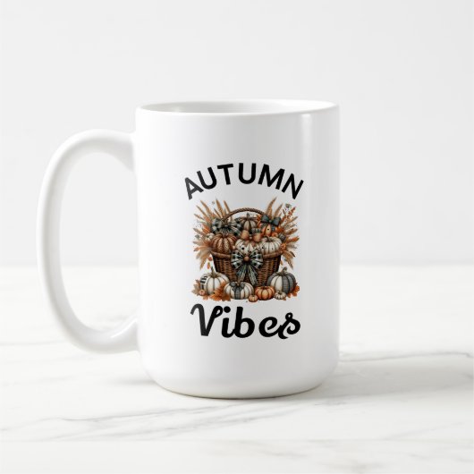 Kürbiskorb für Herbst Kaffeetasse (Links)