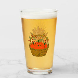 🎃 Kürbiskorb und Herbstweizen Glas