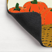 🍂 Kürbiskorb und Herbstweizen Mousepad (Ecke)