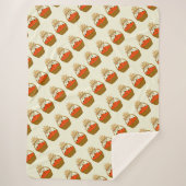 Kürbiskorb und Herbstweizen Sherpadecke (Vorderseite)