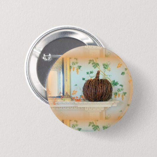 Kürbiskorbknopf Button (Vorne & Hinten)