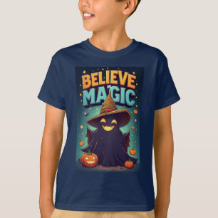 Kürbiskostüm-Maskottchen mit Halloween-Kürbissen T-Shirt
