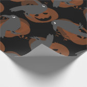 Kürbiskrähen Geschenkpapier (Ecke)