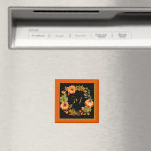 Kürbiskranzmonogramm Magnet (In Situ (Geschirrspüler))