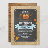 Kürbiskreide Einladung (Vorne/Hinten)