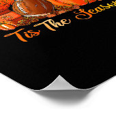 Kürbiskreide fröhlichen Fall von allen Kürbiskürbi Poster (Ecke)