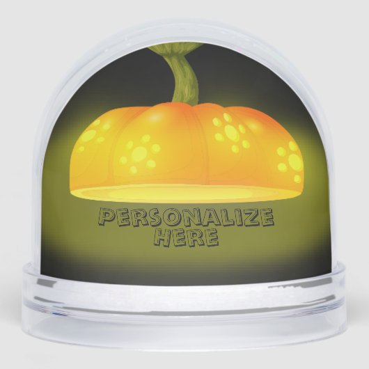 Kürbiskronleuchter Schneekugeln (Vorderseite)