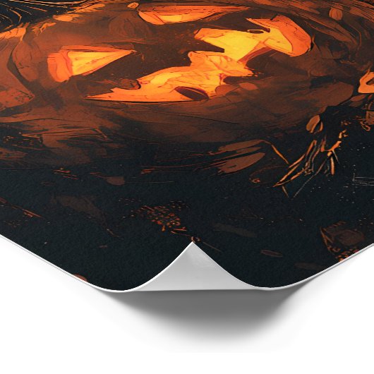 Kürbiskröschen-Kürbiskrustenhalblauch-Jack Poster (Ecke)