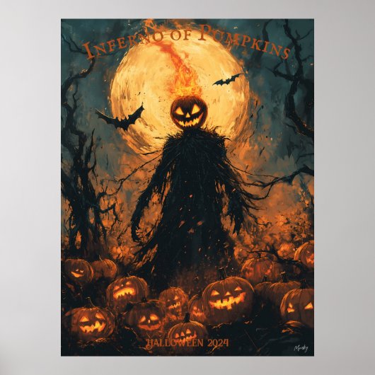 Kürbiskröschen-Kürbiskrustenhalblauch-Jack Poster (Vorne)