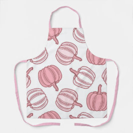 Kürbisküche Schürze in Rosa und Weiß