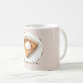 Kürbiskuchen auf einem Teller Kaffeetasse (VorderseiteRechts)