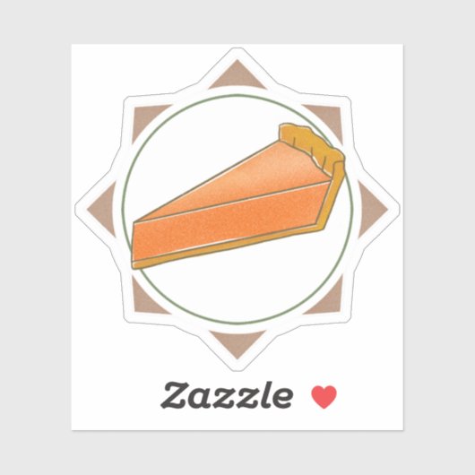 Kürbiskuchen Aufkleber (Blatt)