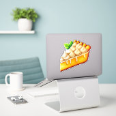 Kürbiskuchen aufkleber (Laptop auf Schreibtisch)