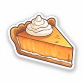 Kürbiskuchen aus Cartoon Aufkleber (Vorderseite)