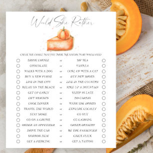 Kürbiskuchen Babydusche würde sie eher Spiel