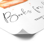 Kürbiskuchen-Bücher für Babyposter Poster (Ecke)