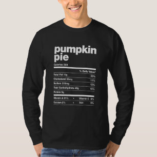 Kürbiskuchen Ernährungsfakten Thanksgiving 2022 Mä T-Shirt