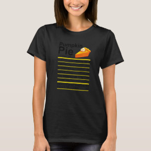 Kürbiskuchen Ernährungsfakten Thanksgiving-Gruppe T-Shirt