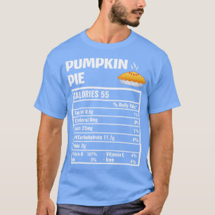 Kürbiskuchen Ernährungsfakten Thanksgiving Matchin T-Shirt