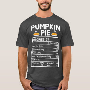 Kürbiskuchen Ernährungsfakten Thanksgiving Matchin T-Shirt