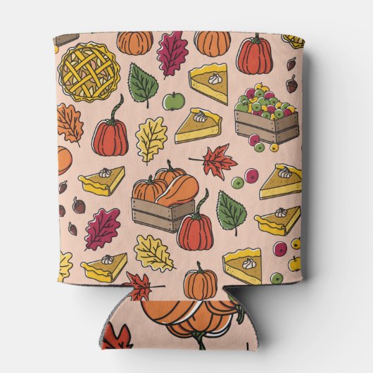 Kürbiskuchen: Erntemuster im Herbst. Dosenkühler (Rückseite)