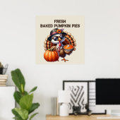Kürbiskuchen, frisch gebacken poster (Heimbüro)