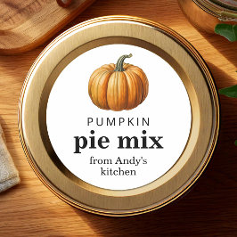 Kürbiskuchen Füllung hausgemachte Konservenmarke Runder Aufkleber