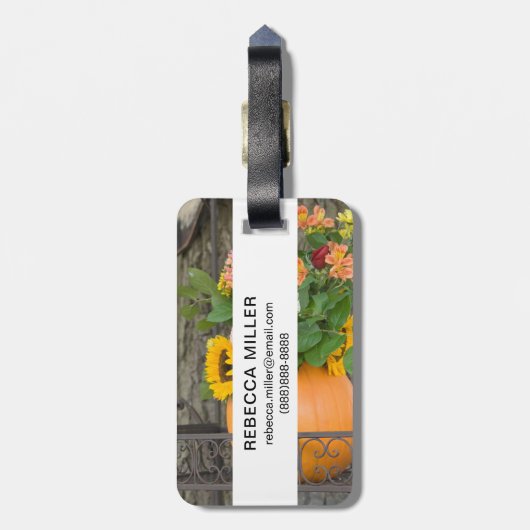 Kürbiskuchen Gepäckanhänger (Rückseite vertikal)