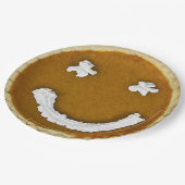 Kürbiskuchen Gesicht Pappteller (Schrägansicht)