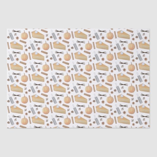 Kürbiskuchen-Gewürzsorten Seidenpapier (Vorderseite)