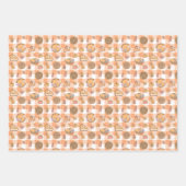 Kürbiskuchen-Gingham-Geschenkpapierbögen Geschenkpapier Set (Vorderseite 3)