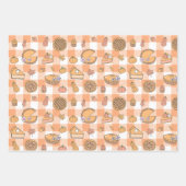 Kürbiskuchen-Gingham-Geschenkpapierbögen Geschenkpapier Set (Vorderseite 2)