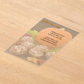 Kürbiskuchen-Halloween-Party Acryleinladungen (Ablage )