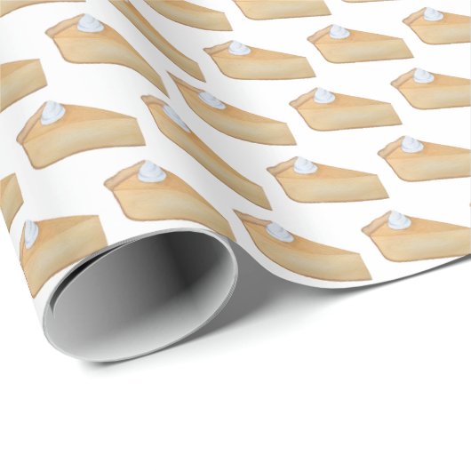 Kürbiskuchen handgemalt Fallmuster Geschenkpapier (Rolleneckpunkt)