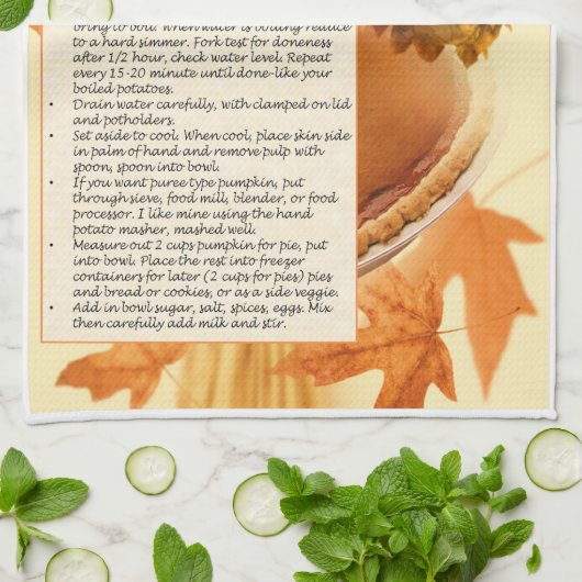 Kürbiskuchen Handtuch (Gefaltet)