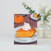 Kürbiskuchen | Happy Thanksgiving Feiertagspostkarte (Stehend Vorderseite)